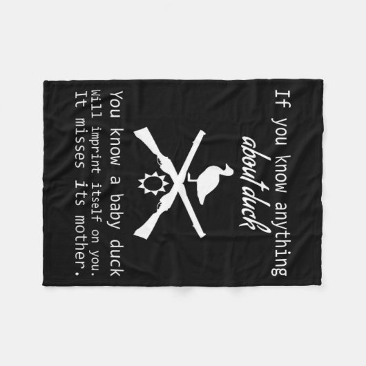 Duck Hunting Quote - Funny Hunter Gift Cute Hunt G Fleecedecke (Vorderseite (Horizontal))