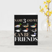 Duck Hunting Waterfowl Hunters Different Duck  Karte (Gelbe Blume)