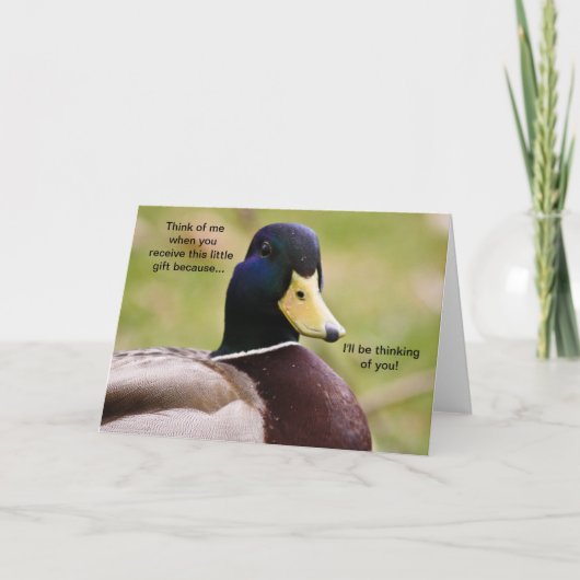 Duck ich denke an dich Card Dankeskarte (Vorderseite)