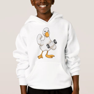 Duck in Bodybuilding mit Dumbell Hoodie