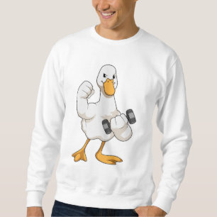 Duck in Bodybuilding mit Dumbell Sweatshirt
