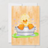 Duck in einer Tube Jede Kinderdusche Einladung (Rückseite)
