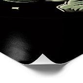 Duck in Space Glossy Poster (Ecke)