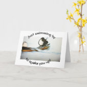 DUCK IST DAS SPRICHWORT "SCHNELL DICH AUF" AM BIRT KARTE (Gelbe Blume)