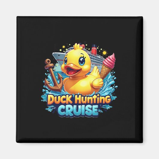 Duck Jagd Kreuzfahrer Rubber Duckie Sommer Bo Magnet (Vorne)