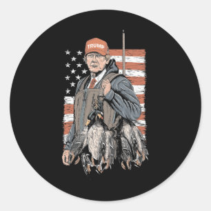 Duck Jagd Trump Camouflage Hallo Jagd Saison Us Fl Runder Aufkleber