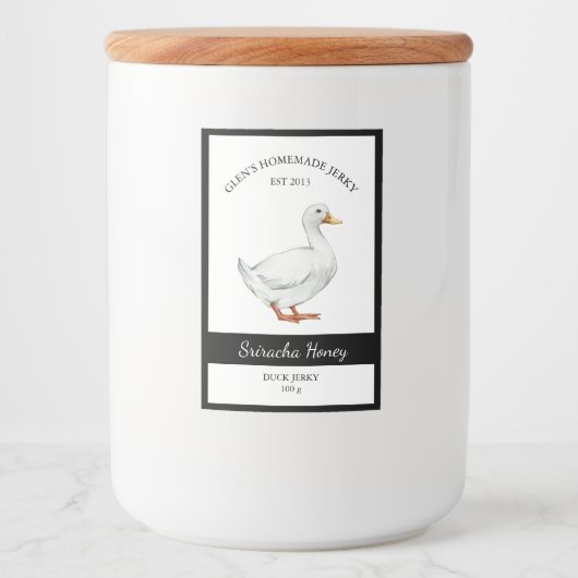 Duck Jerky Label Lebensmitteletikett (Vorderseite)