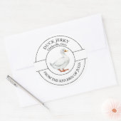 Duck Jerky Label Runder Aufkleber (Umschlag)