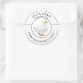 Duck Jerky Label Runder Aufkleber (Tasche)