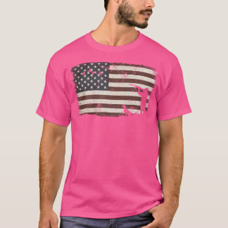 Duck Junting American Flag Erntedank Weihnachten T-Shirt