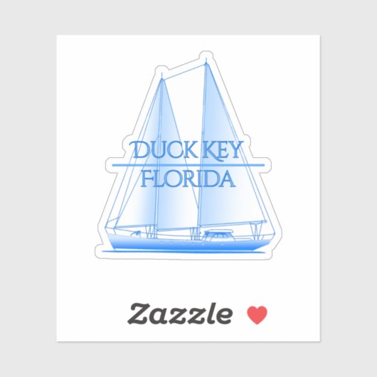 Duck Key Coastal Nautical Segelschiff Aufkleber (Blatt)