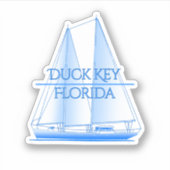 Duck Key Coastal Nautical Segelschiff Aufkleber (Vorderseite)