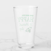 Duck Kleeblatt Happy Go Lucky St Patrick's Day Glas (Rückseite)