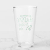 Duck Kleeblatt Happy Go Lucky St Patrick's Day Glas (Rückseite)