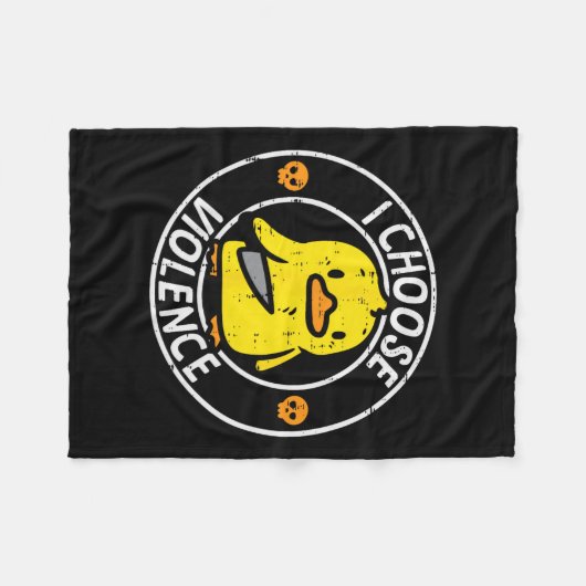 Duck Knife I Choose Funny Sarcasm Joke Spaß Gag Fleecedecke (Vorderseite (Horizontal))