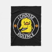 Duck Knife I Choose Funny Sarcasm Joke Spaß Gag Fleecedecke (Vorderseite)