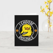 Duck Knife I Choose Funny Sarcasm Joke Spaß Gag Karte (Gelbe Blume)