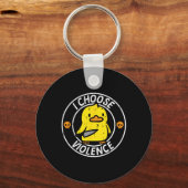 Duck Knife I Choose Funny Sarcasm Joke Spaß Gag Schlüsselanhänger (Vorderseite)