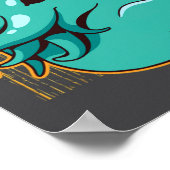 Duck Kraken Release The Quacken Funny Rubber Boxer Poster (Ecke)