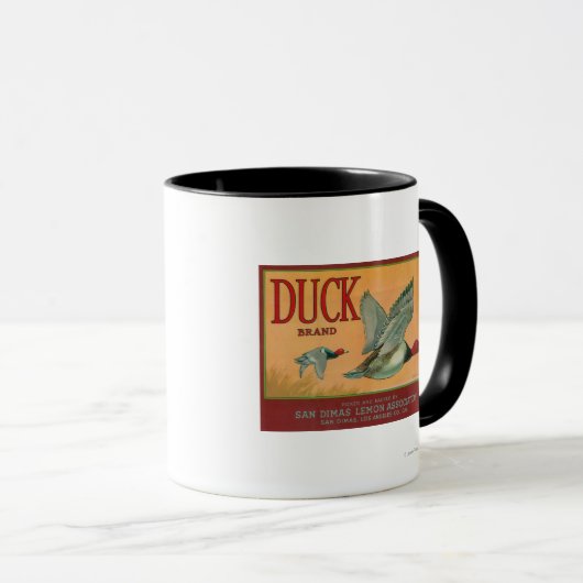 Duck Lemon LabelSan Dimas, CA Tasse (VorderseiteRechts)