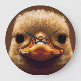 Duck Life like Portrait Beak mit gelben Federn Große Wanduhr