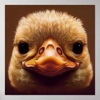 Duck Life like Portrait Beak mit gelben Federn Poster