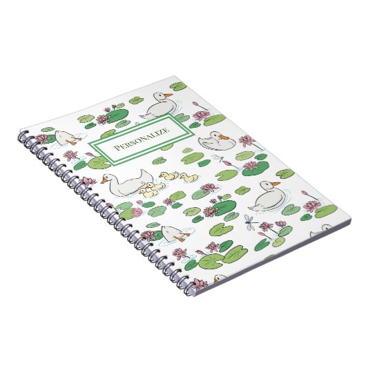 Duck & Lily Pads SpiralNotebook Notizblock (Rechte Seite)