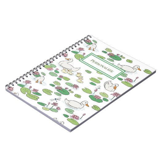 Duck & Lily Pads SpiralNotebook Notizblock (Linke Seite)