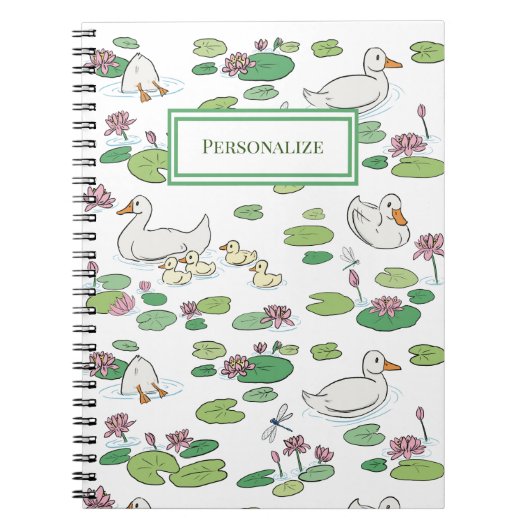 Duck & Lily Pads SpiralNotebook Notizblock (Vorderseite)