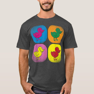 Duck Lover Farm Animal Bird Bauer Pop Art Duck T-Shirt