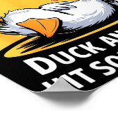 Duck Lover Funny Quote For Men Women Boys Kids Gra Poster (Ecke)
