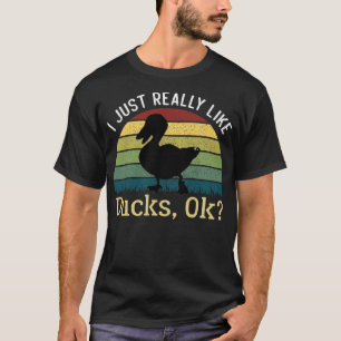 Duck Lover Geschenk, ich mag wirklich Enten Hündch T-Shirt