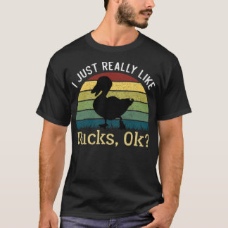 Duck Lover Geschenk, ich mag wirklich Enten Hündch T-Shirt