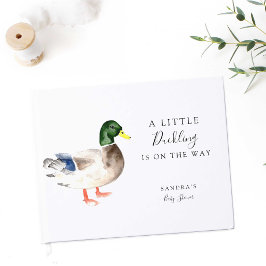 Duck Mallard Baby Dusche Minimal Modernes Elegante Gästebuch