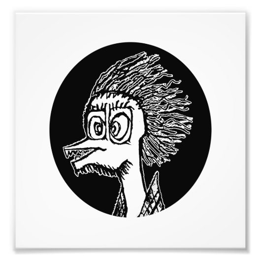 Duck man portrait sketchy drawing fotodruck (Vorne)