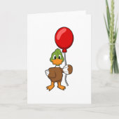 Duck mit Balloon Karte (Vorderseite)