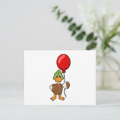 Duck mit Balloon Postkarte (Stehend Vorderseite)