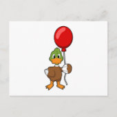 Duck mit Balloon Postkarte (Vorderseite)