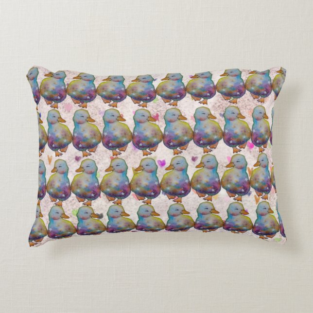 Duck named Rainbow Dekokissen (Vorderseite)