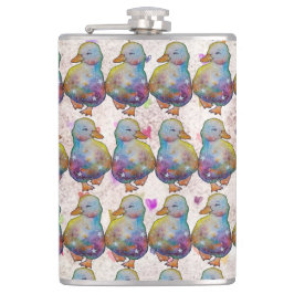 Duck named Rainbow Flachmann