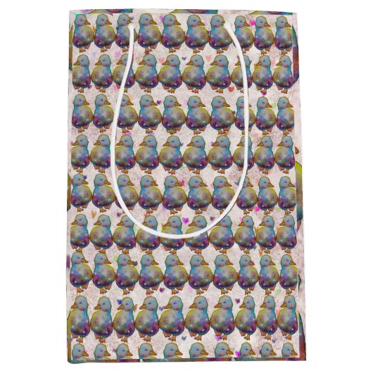 Duck named Rainbow Mittlere Geschenktüte (Vorderseite)