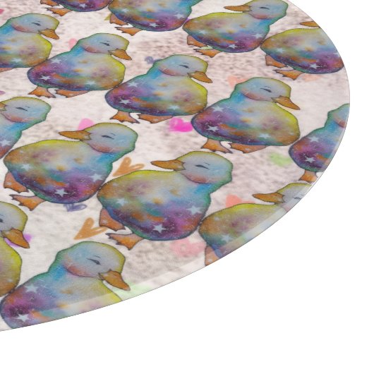 Duck named Rainbow Schneidebrett (Ecke)