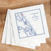 Duck NC Außenbanks OBX Navy Elegante Hochzeit Serviette