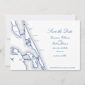 Duck NC Karte Elegant Navy Blue Wedding (Vorderseite)