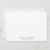 Duck NC Karte Elegant Navy Blue Wedding (Rückseite)