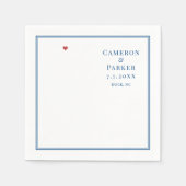 Duck NC Karte Elegant Navy Blue Wedding Serviette (Vorderseite)