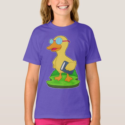 Duck Nerd Book Glasses T-Shirt (Vorderseite)