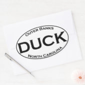 Duck North Carolina Oval Logo Ovaler Aufkleber (Umschlag)