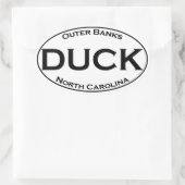 Duck North Carolina Oval Logo Ovaler Aufkleber (Tasche)