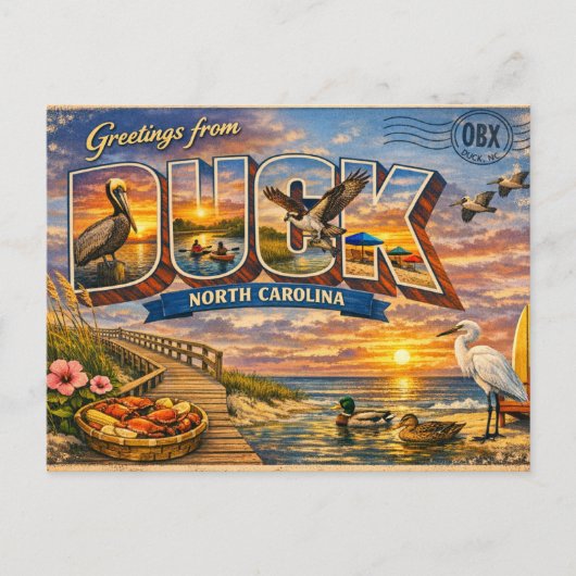 Duck North Carolina Postkarte (Vorderseite)